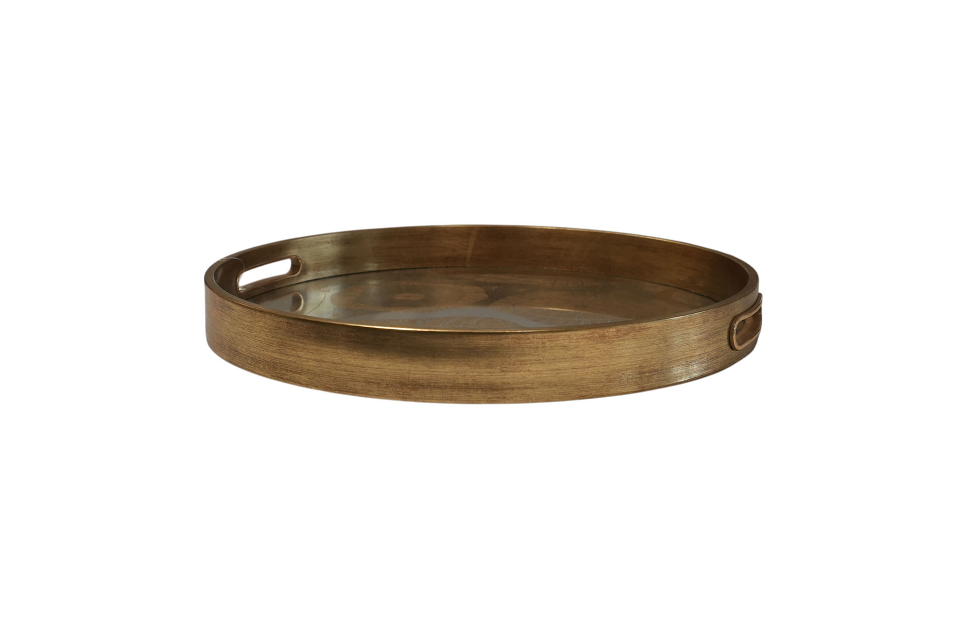 Home Decor 86755 Round Decorative Tray Small Side View