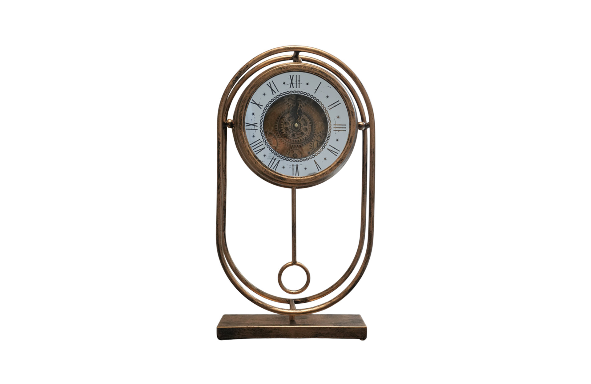 Home Decor 86842 Table Gear Clock Front View