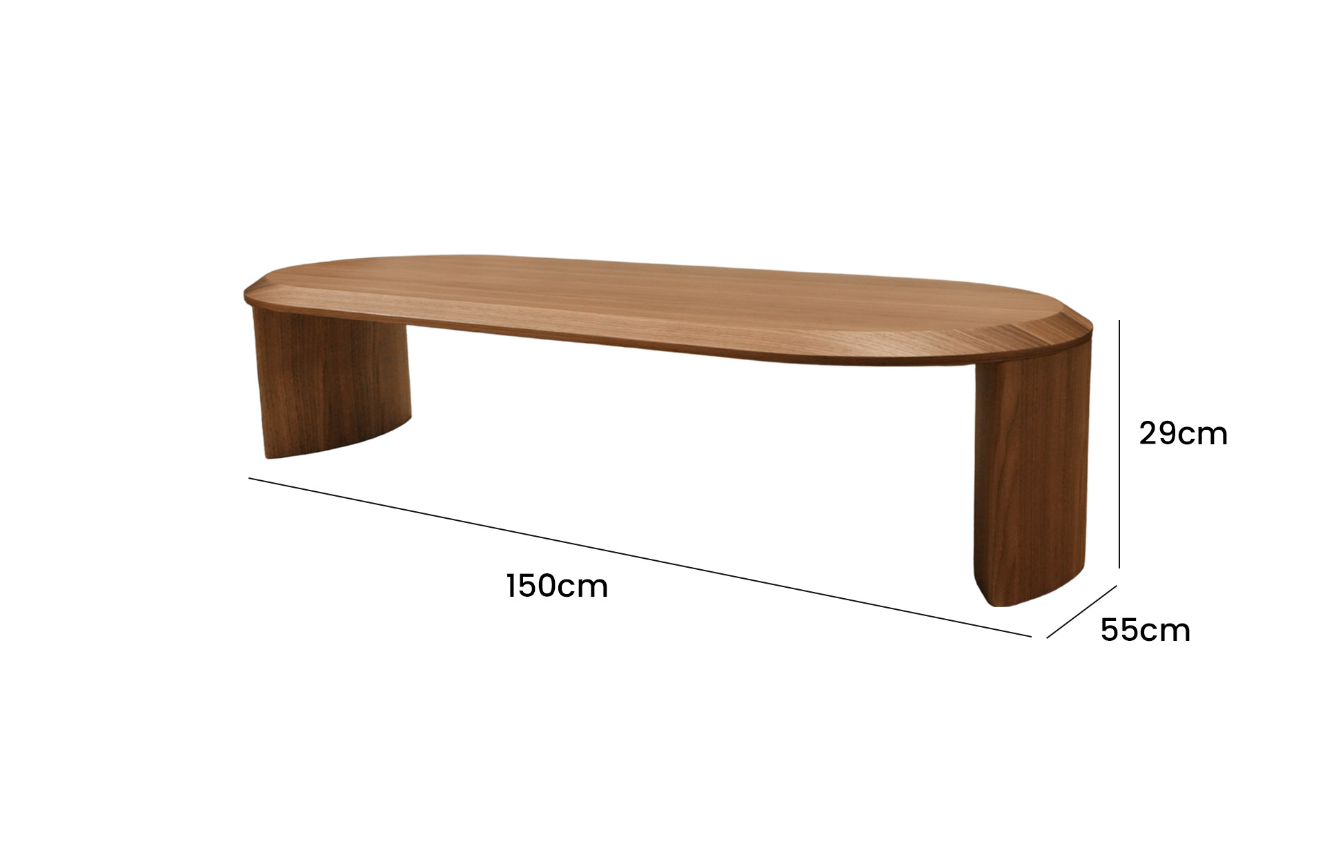 Home Decor Coffee Table 023A1.2 Side View Size