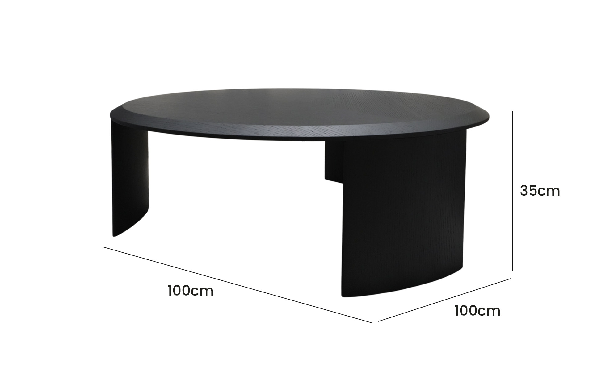 Home Decor Coffee Table 023E1.0 Side View Size