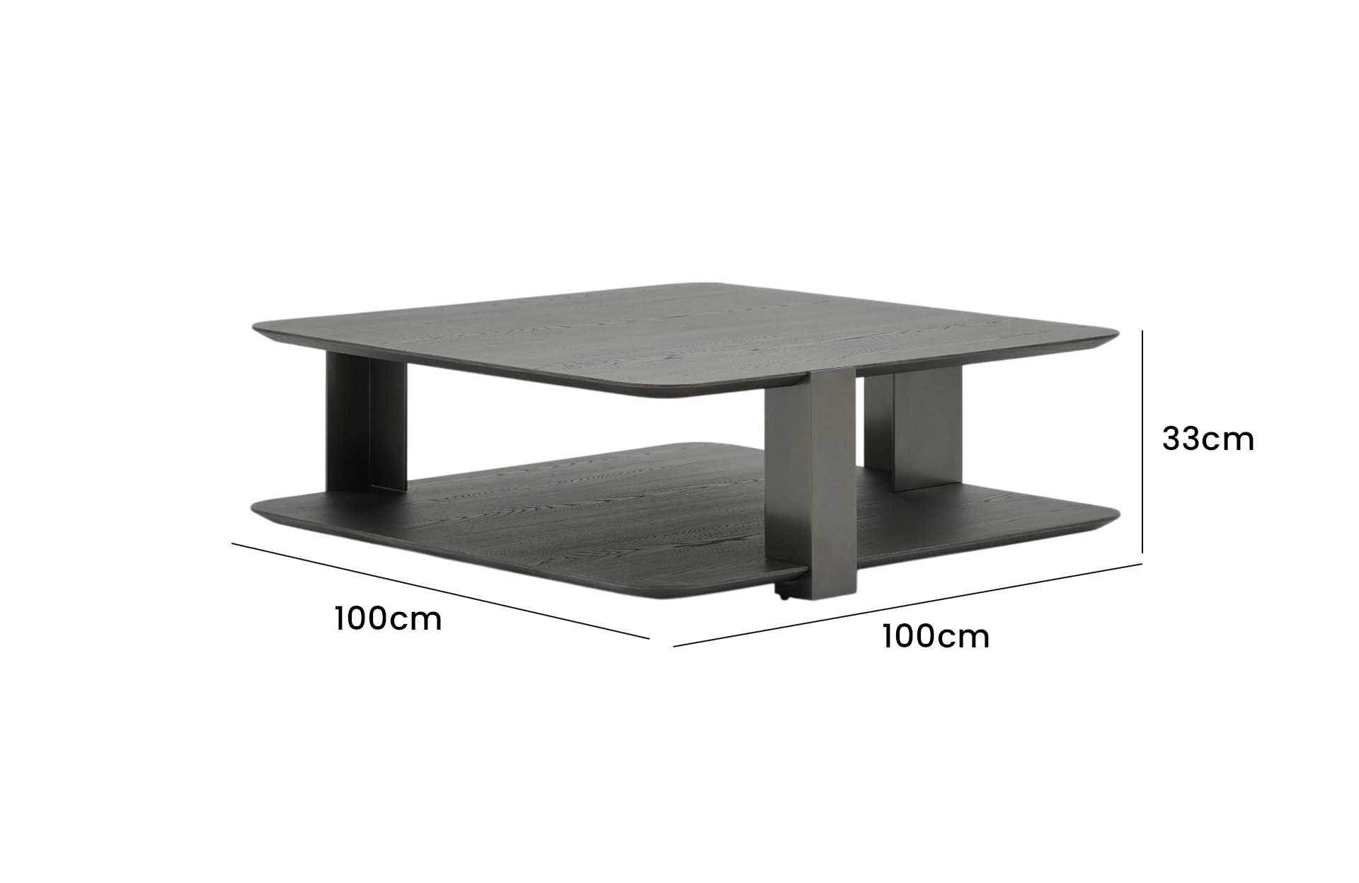 Hoem Decor Coffee Table 985E1.0 Side View Size