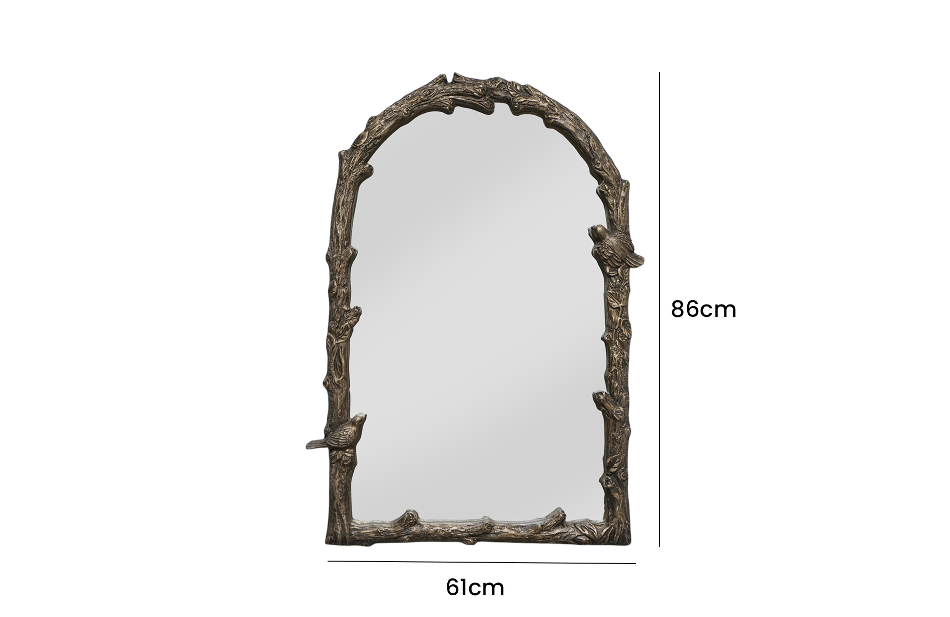 Home Decor D9037-DS Wall Mirror Front View Size